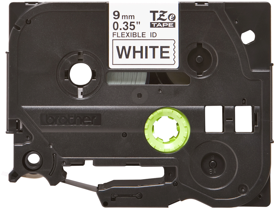 Origināla Brother TZe-FX221 uzlīmju lentes kasete – melna drukas balta, 9mm plata 2